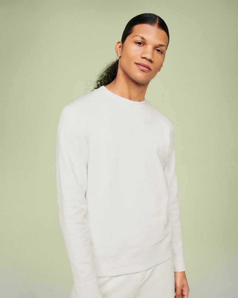 White On Crew Neck Men\'s Sweatshirts | USA_ON1181