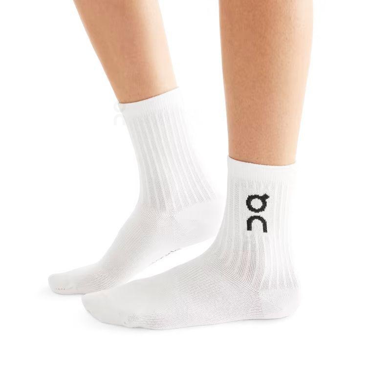 White On Logo 3-Pack Women's Socks | USA_ON9084