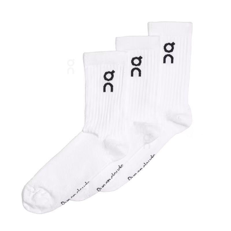 White On Logo 3-Pack Women's Socks | USA_ON9084