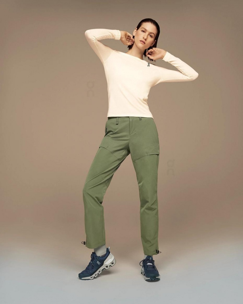 White On Merino Long-T Women's T-shirts | USA_ON9096