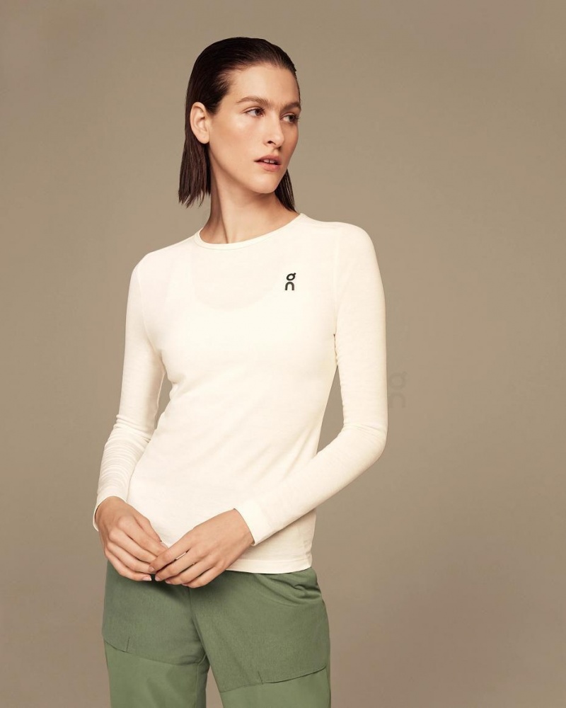 White On Merino Long-T Women's T-shirts | USA_ON9096