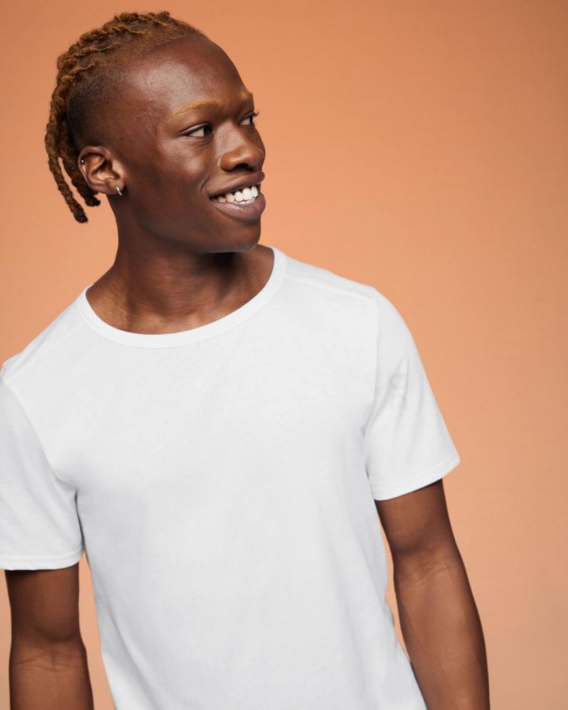 White On On-T Men's T-shirts | USA_ON9008