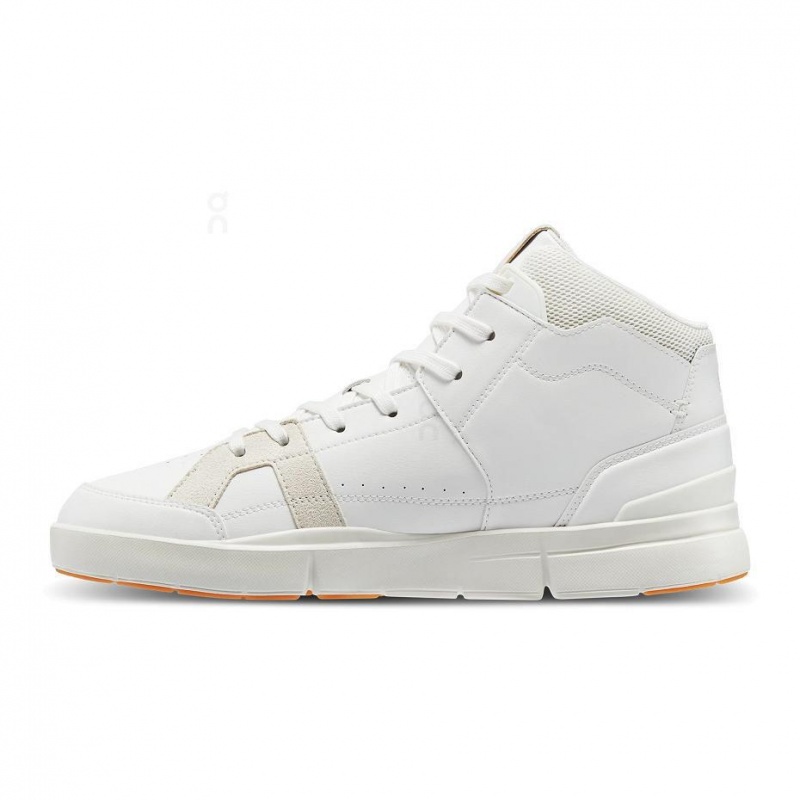 White On THE ROGER Clubhouse Mid Men's Sneakers | USA_ON8228