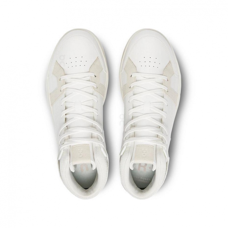 White On THE ROGER Clubhouse Mid Men's Sneakers | USA_ON8228