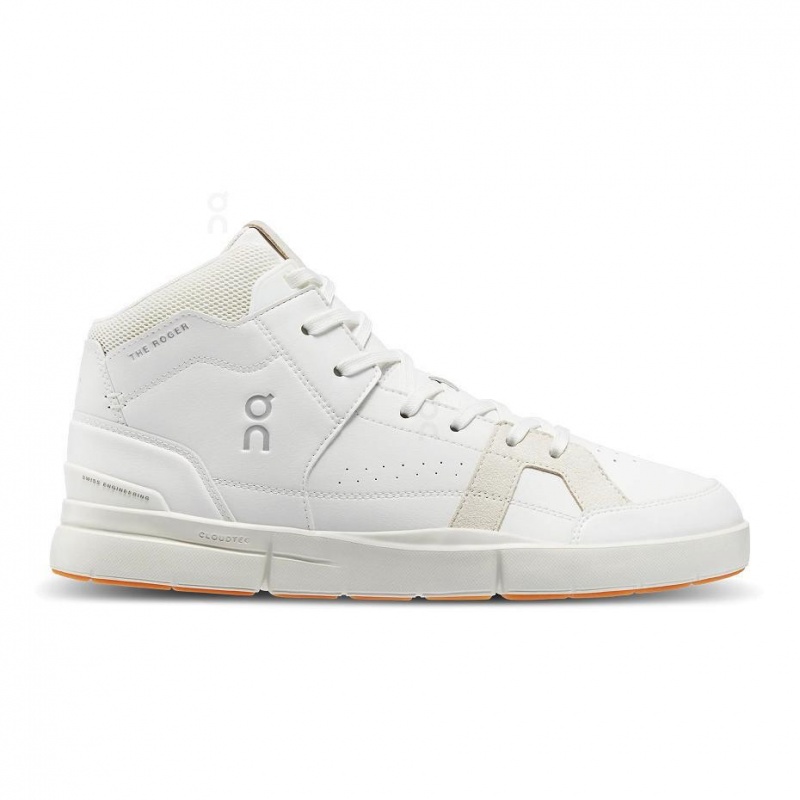 White On THE ROGER Clubhouse Mid Men\'s Sneakers | USA_ON8228