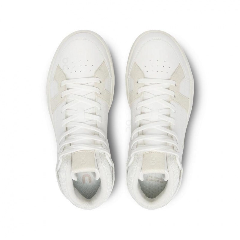 White On THE ROGER Clubhouse Mid Women's Sneakers | USA_ON8641