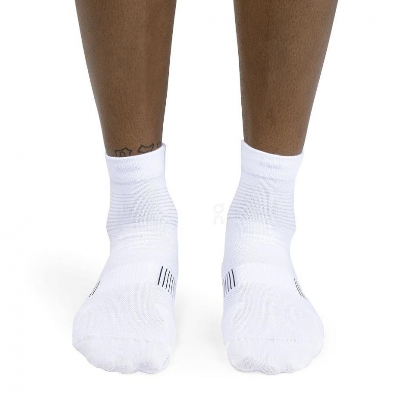 White On Ultralight Mid Men's Socks | USA_ON8682