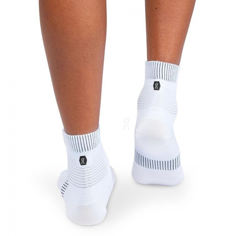 White On Ultralight Mid Men's Socks | USA_ON8682
