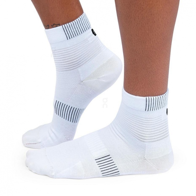 White On Ultralight Mid Men's Socks | USA_ON8682