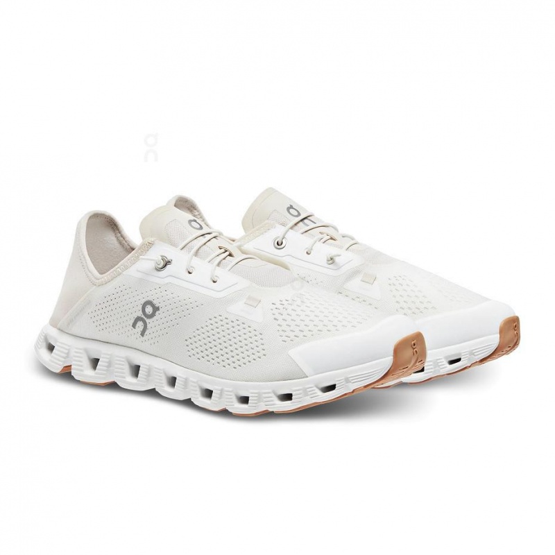 White / Beige On Cloud 5 Coast Men's Sneakers | USA_ON9023