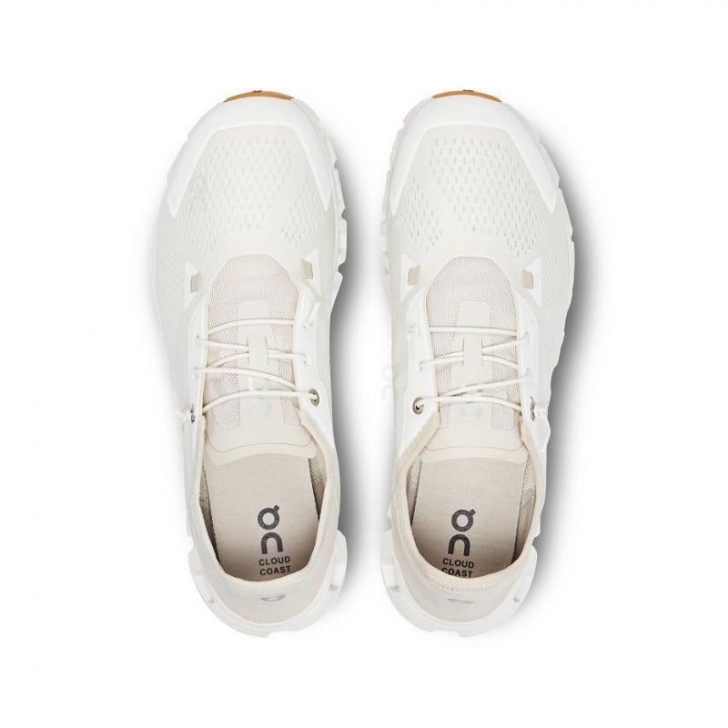 White / Beige On Cloud 5 Coast Men's Sneakers | USA_ON9023