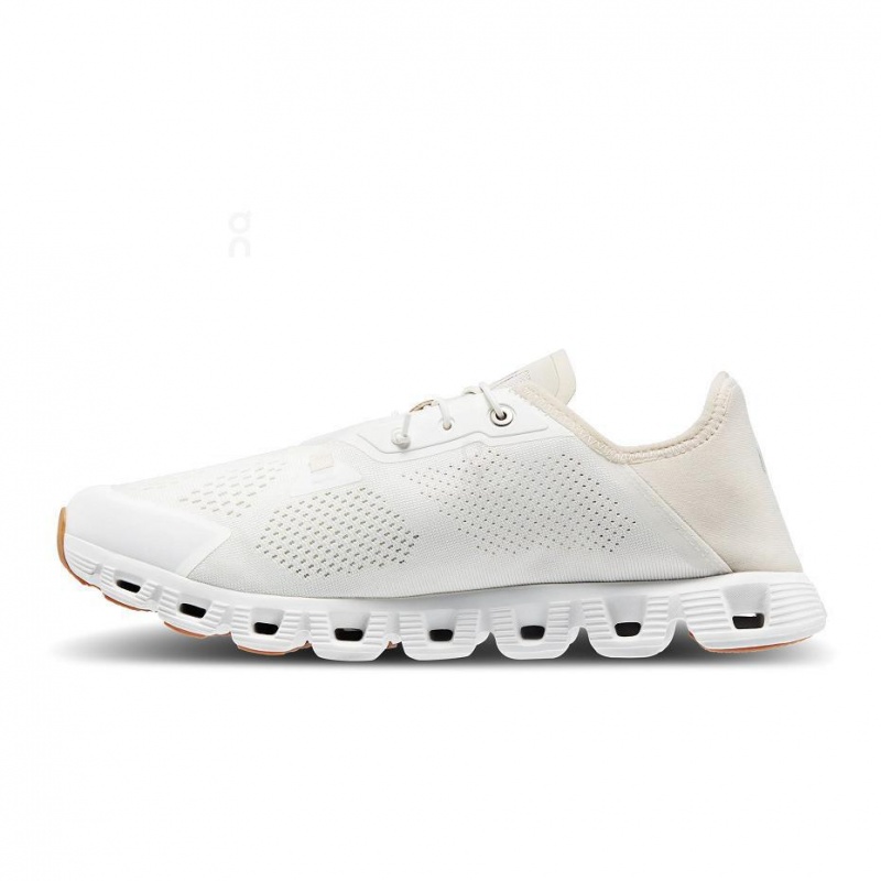 White / Beige On Cloud 5 Coast Men's Sneakers | USA_ON9023