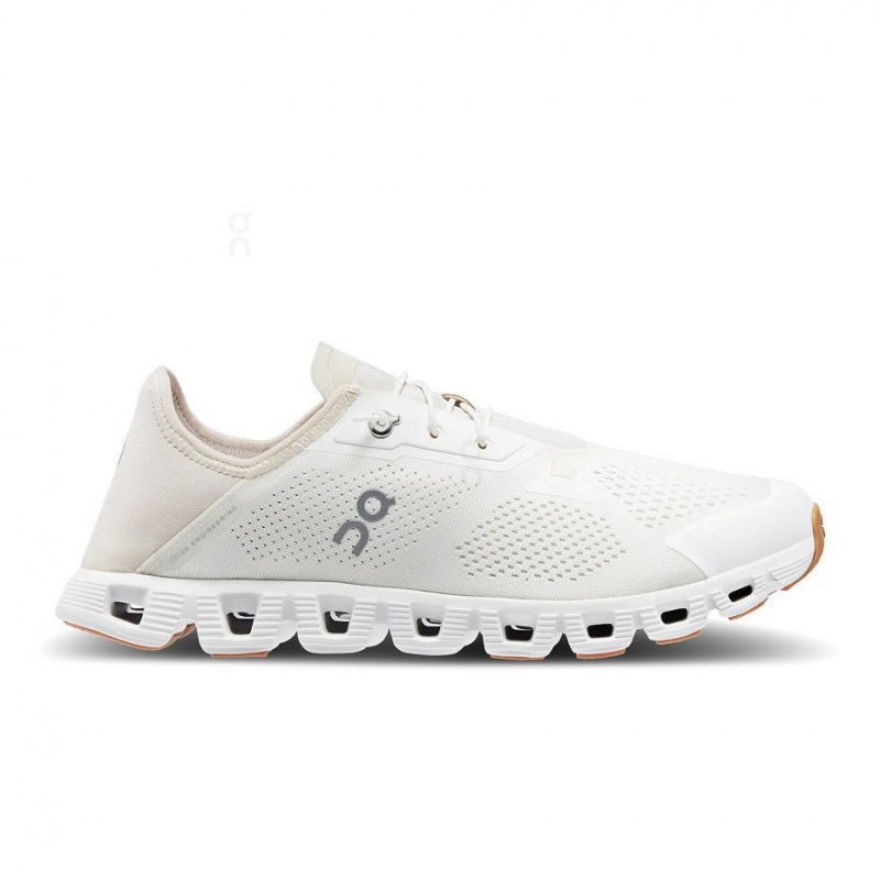 White / Beige On Cloud 5 Coast Men\'s Sneakers | USA_ON9023
