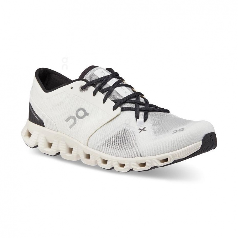 White / Black On Cloud X 3 Men's Road Running Shoes | USA_ON8686