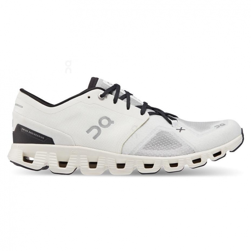 White / Black On Cloud X 3 Men\'s Road Running Shoes | USA_ON8686