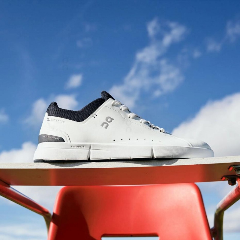 White / Black On THE ROGER Advantage Men's Sneakers | USA_ON9158