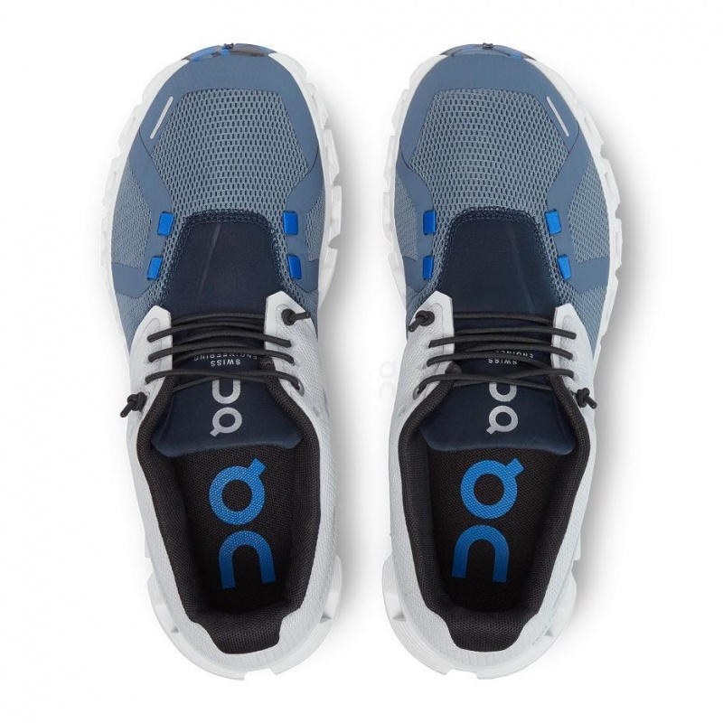 White / Blue On Cloud 5 Fuse Women's Sneakers | USA_ON8325