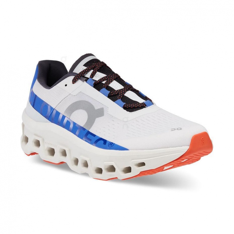 White / Blue On Cloudmonster Men's Road Running Shoes | USA_ON9159