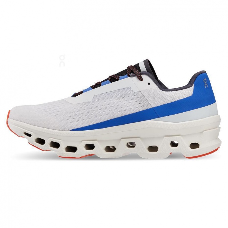 White / Blue On Cloudmonster Men's Road Running Shoes | USA_ON9159