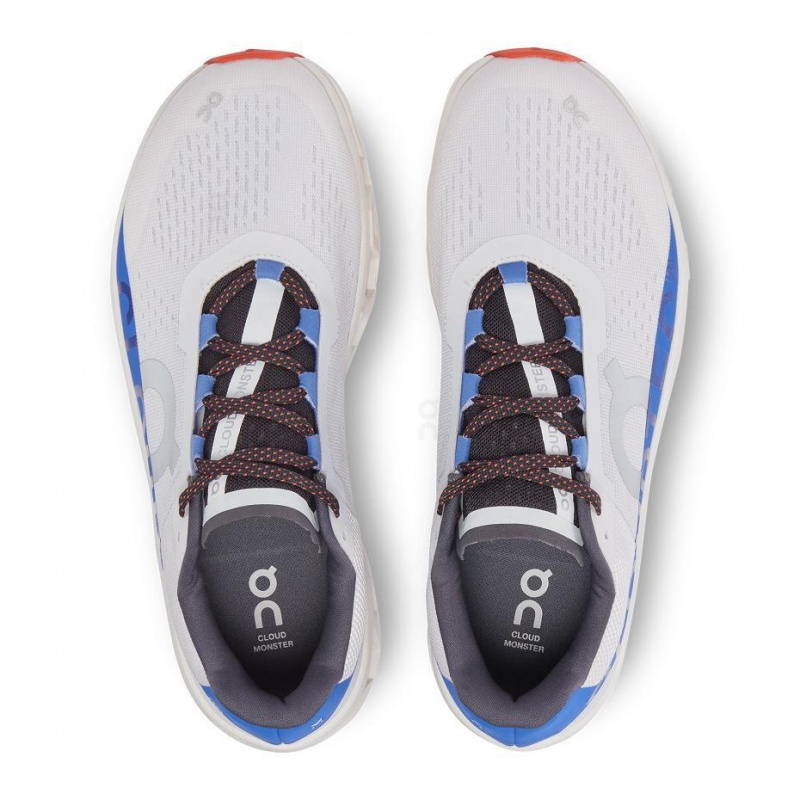 White / Blue On Cloudmonster Men's Road Running Shoes | USA_ON9159