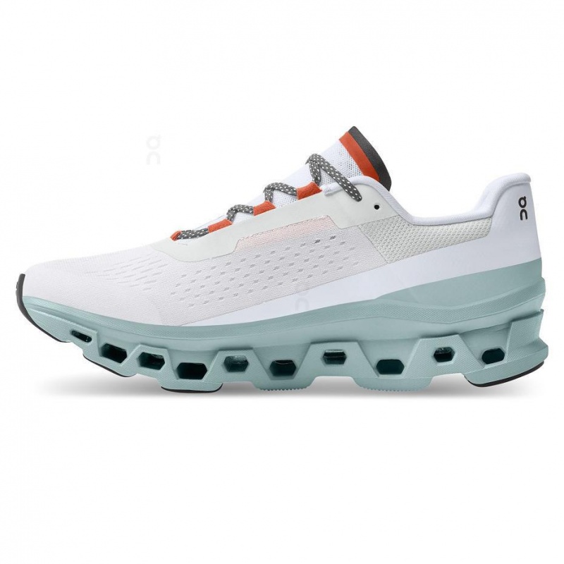 White / Blue On Cloudmonster Men's Road Running Shoes | USA_ON8352
