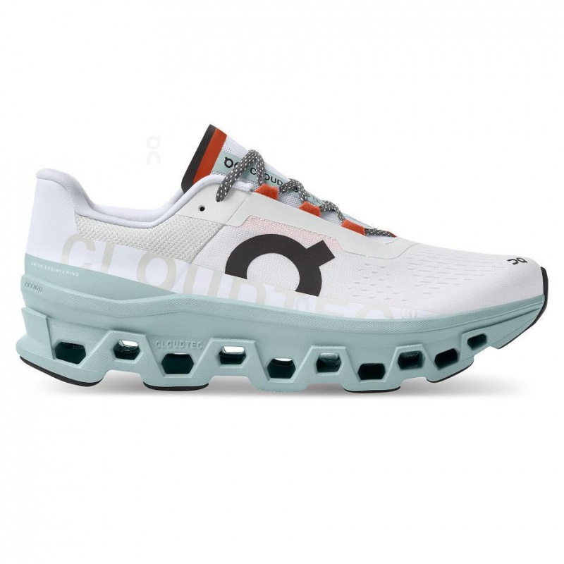 White / Blue On Cloudmonster Men\'s Road Running Shoes | USA_ON8352