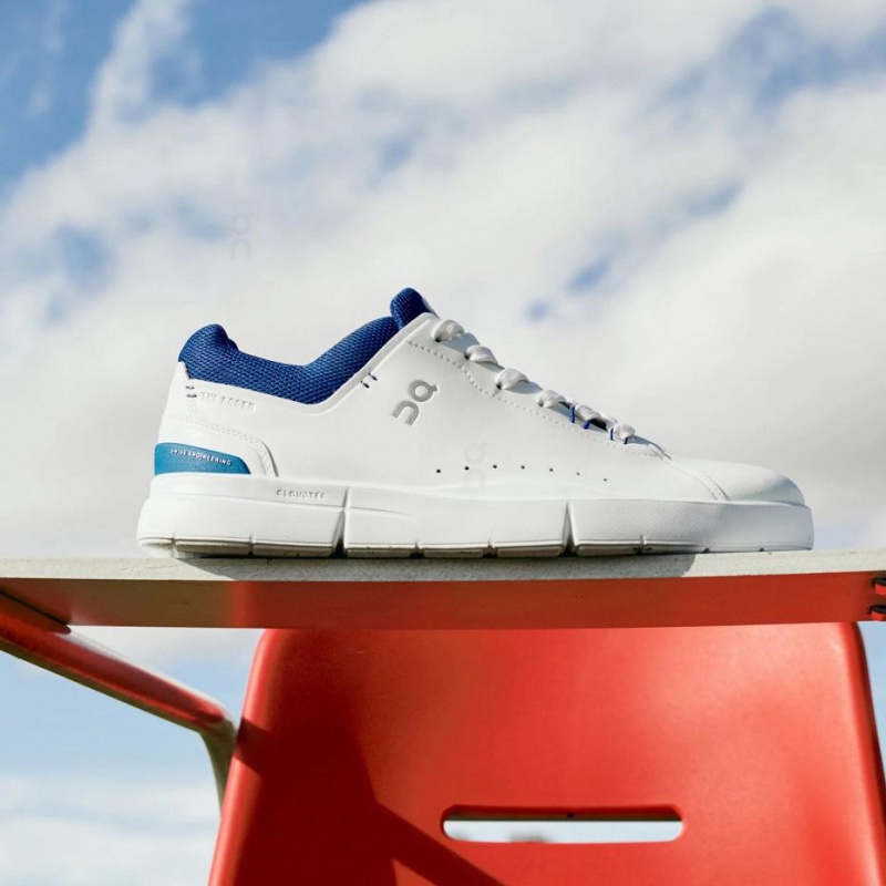 White / Blue On THE ROGER Advantage Men's Sneakers | USA_ON8308