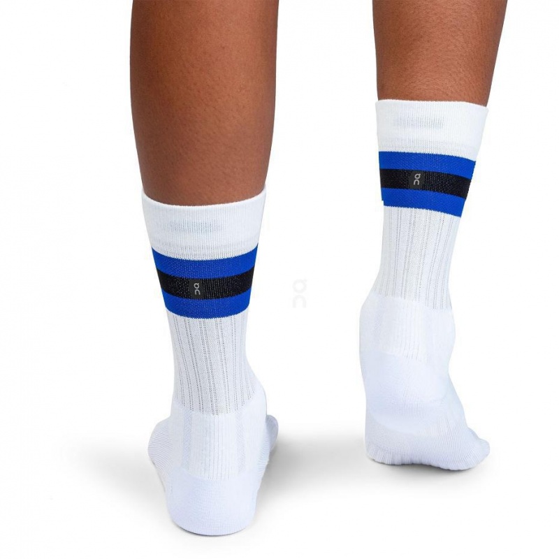 White / Blue On Tennis Men's Socks | USA_ON8731