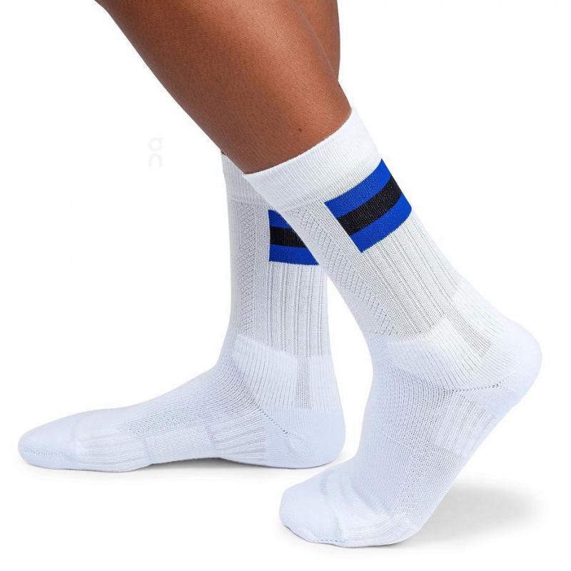 White / Blue On Tennis Men's Socks | USA_ON8731
