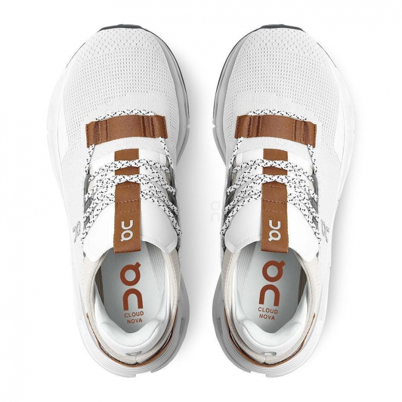White / Brown On Cloudnova Men's Sneakers | USA_ON8865