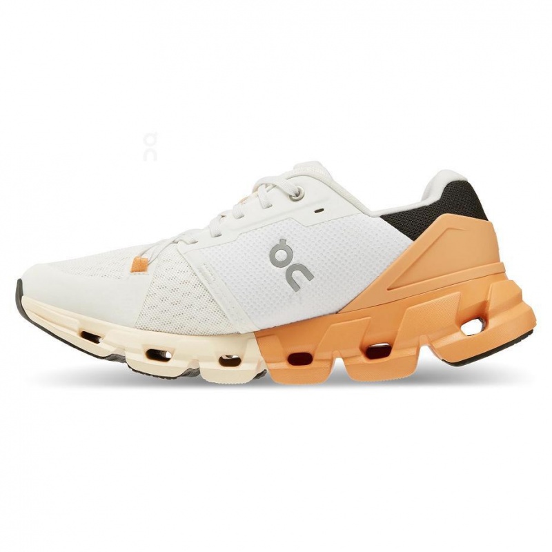 White / Gold On Cloudflyer 4 Women's Road Running Shoes | USA_ON8373