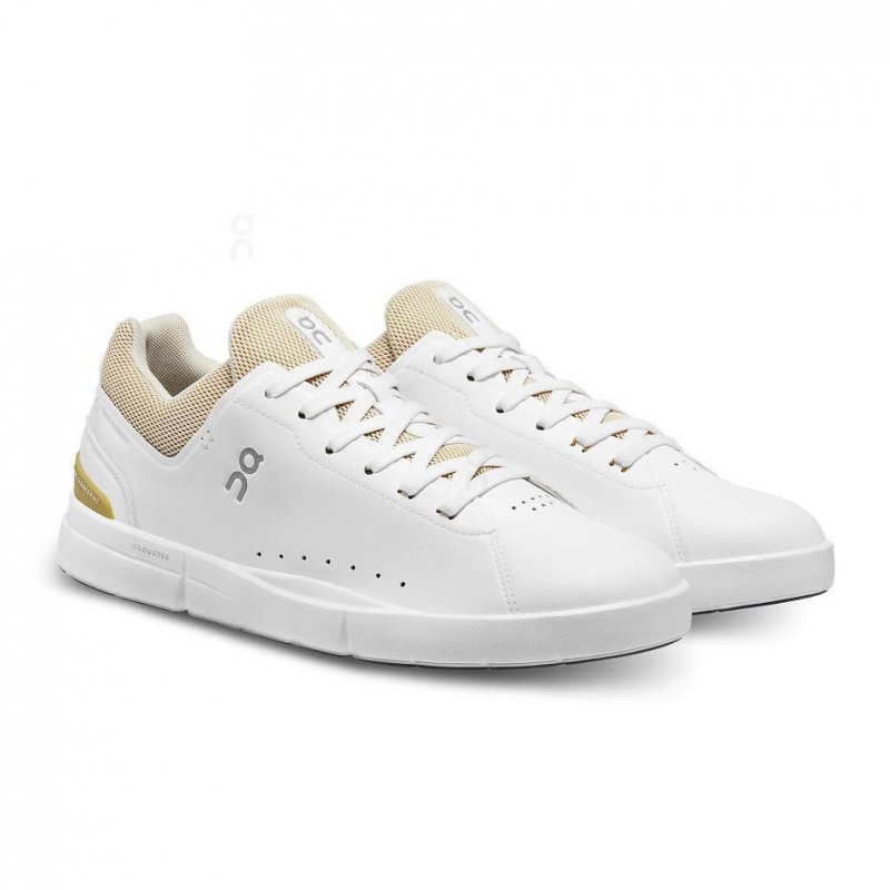 White / Gold On THE ROGER Advantage Men's Sneakers | USA_ON8488