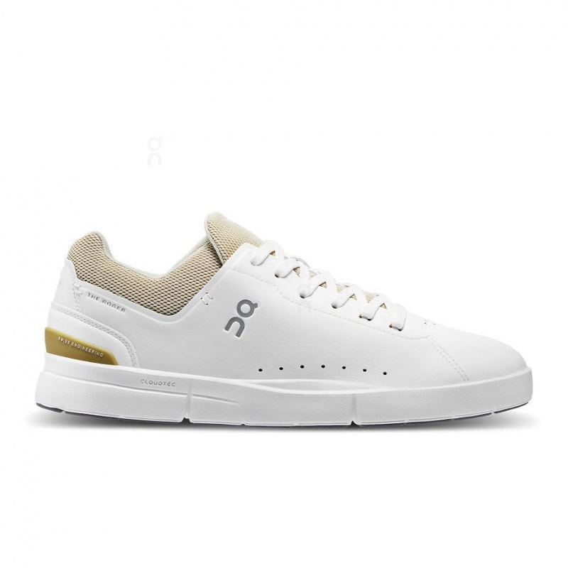 White / Gold On THE ROGER Advantage Men\'s Sneakers | USA_ON8488