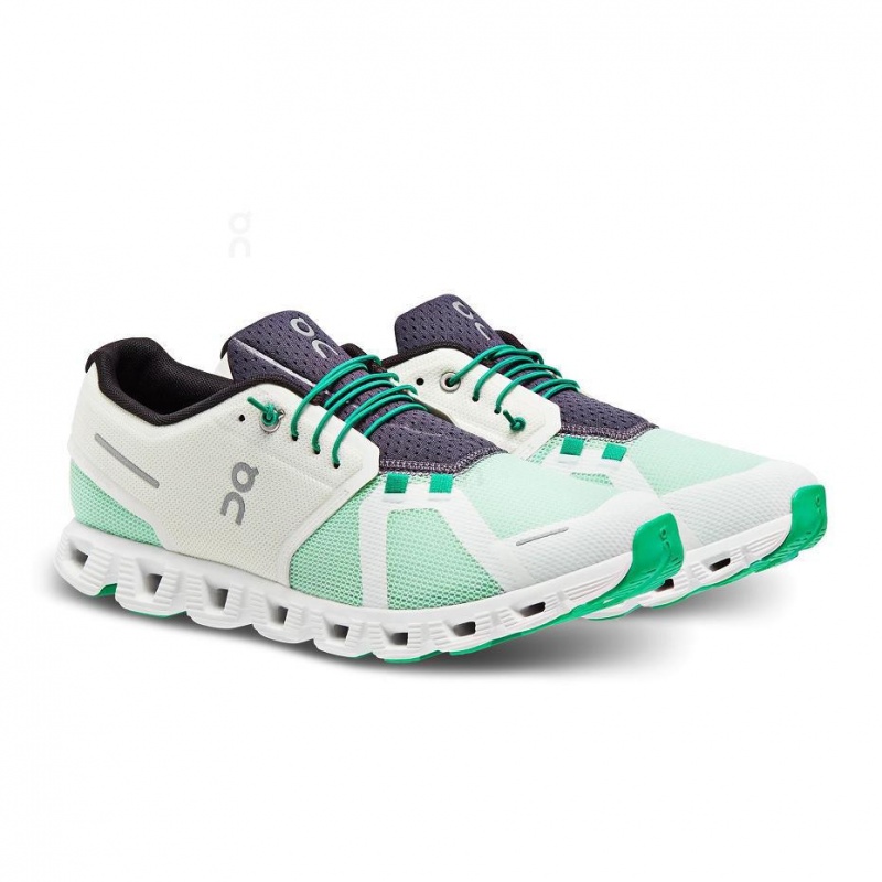 White / Green On Cloud 5 Push Men's Sneakers | USA_ON8336