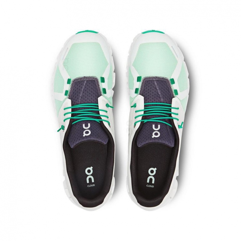 White / Green On Cloud 5 Push Men's Sneakers | USA_ON8336