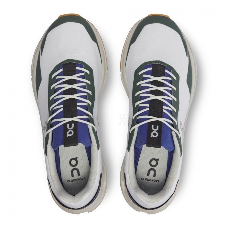 White / Green On Cloudnova Form Men's Sneakers | USA_ON9028