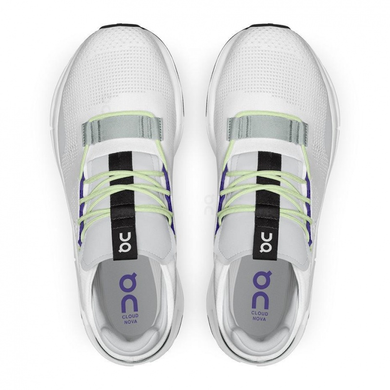 White / Green On Cloudnova Men's Sneakers | USA_ON1173