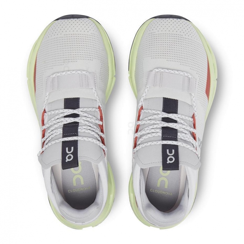 White / Green On Cloudnova Women's Sneakers | USA_ON9033