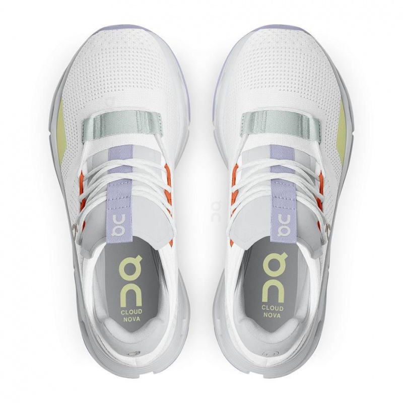 White / Grey On Cloudnova Women's Sneakers | USA_ON8222