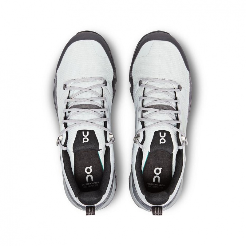 White / Grey On Cloudwander Waterproof Men's Hiking Shoes | USA_ON8749
