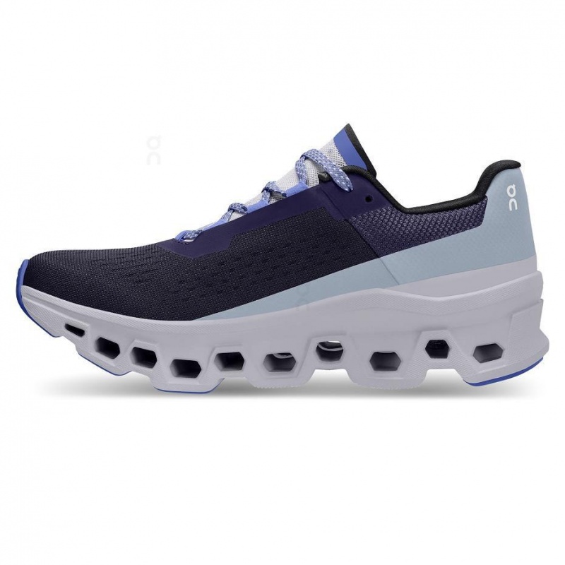 White / Navy On Cloudmonster Women's Road Running Shoes | USA_ON8754