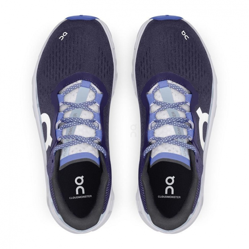 White / Navy On Cloudmonster Women's Road Running Shoes | USA_ON8754
