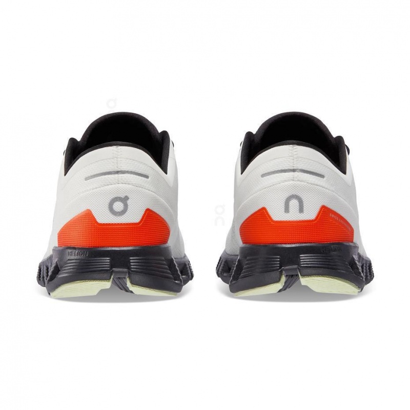 White / Orange On Cloud X 3 Men's Road Running Shoes | USA_ON8063