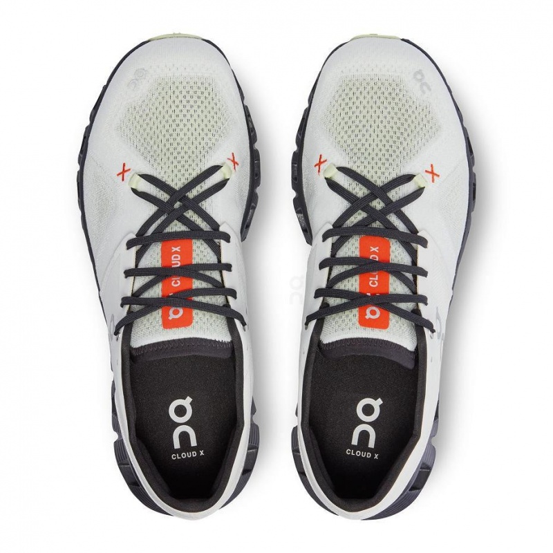 White / Orange On Cloud X 3 Men's Road Running Shoes | USA_ON8063