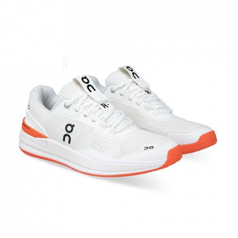 White / Orange On THE ROGER Pro Clay Men's Tennis Shoes | USA_ON9149
