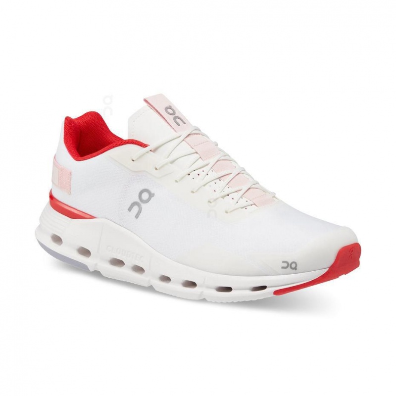 White / Red On Cloudnova Form Men's Sneakers | USA_ON8776
