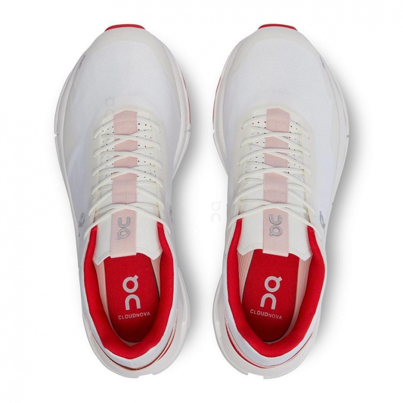 White / Red On Cloudnova Form Men's Sneakers | USA_ON8776