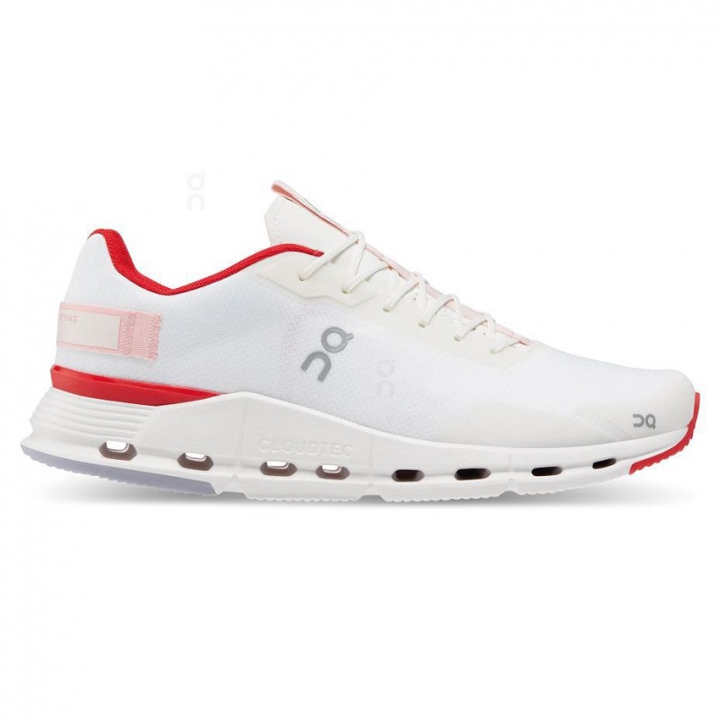 White / Red On Cloudnova Form Men\'s Sneakers | USA_ON8776