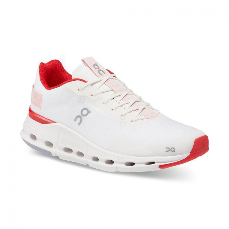 White / Red On Cloudnova Form Women's Sneakers | USA_ON8813