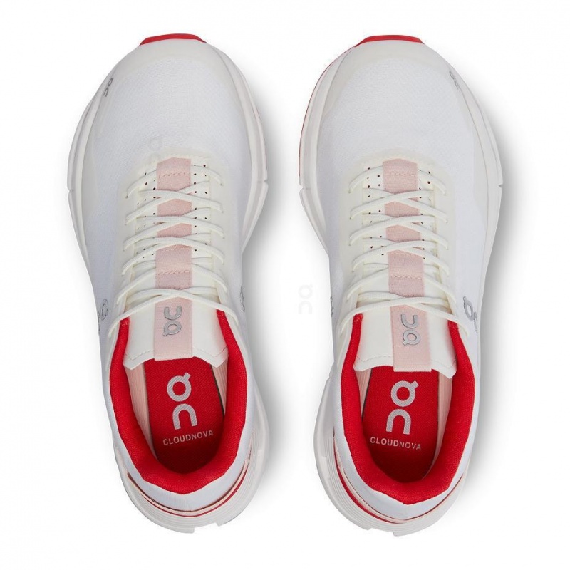 White / Red On Cloudnova Form Women's Sneakers | USA_ON8813
